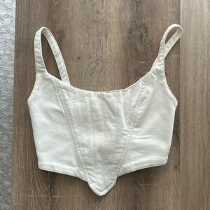 Zara Topstitched Corset Top